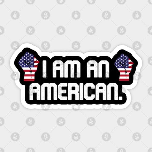 I am an American / Black Americans Are Americans / Mitch McConnell / African-Americans are Americans Sticker by CLOCLO